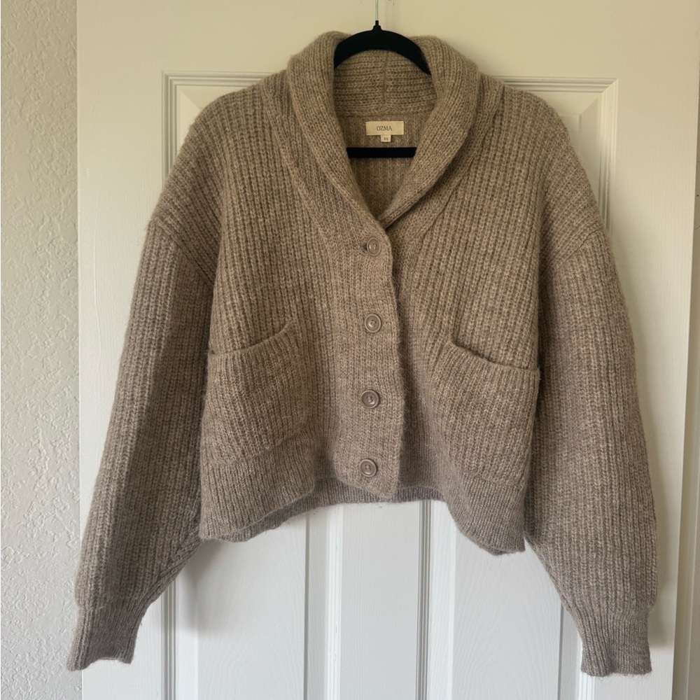 OZMA Sloan Cardigan Alpaca Blend, Brush